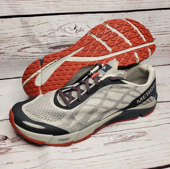 Merrell Other - Merrell Gray Bare Access Flex E-Mesh Running Sz 14